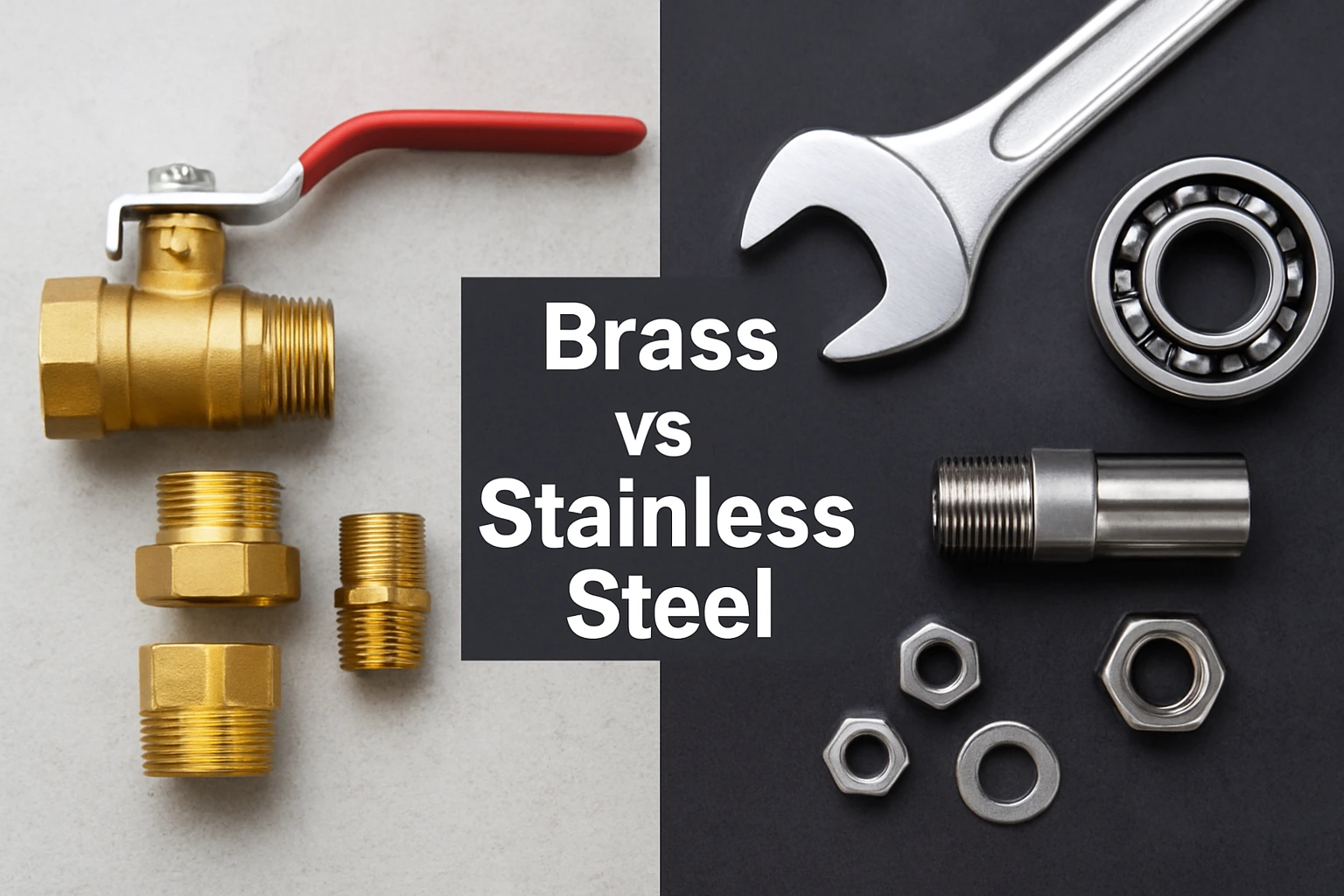 Brass and steel tools for industrial use