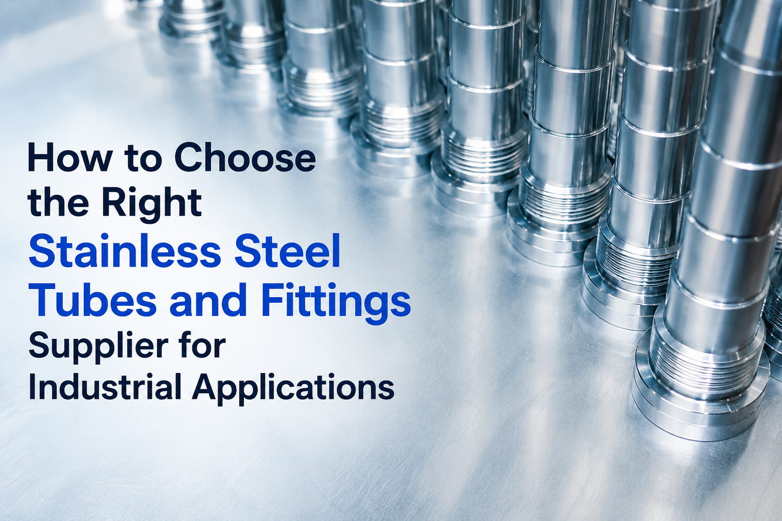 Industrial stainless steel tubes and fittings