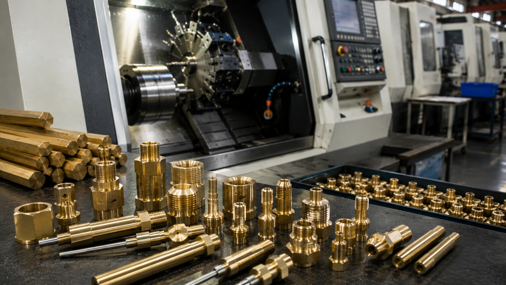 Precision brass components manufactured using CNC machining